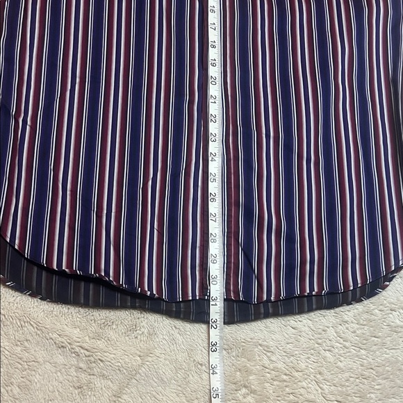 Etro sz 41 Classic Striped Button-Down Shirt in Blue Purple and Red - Picture 8 of 9